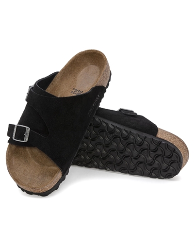 Zürich Suede Leather Sandal - Black - Birkenstock